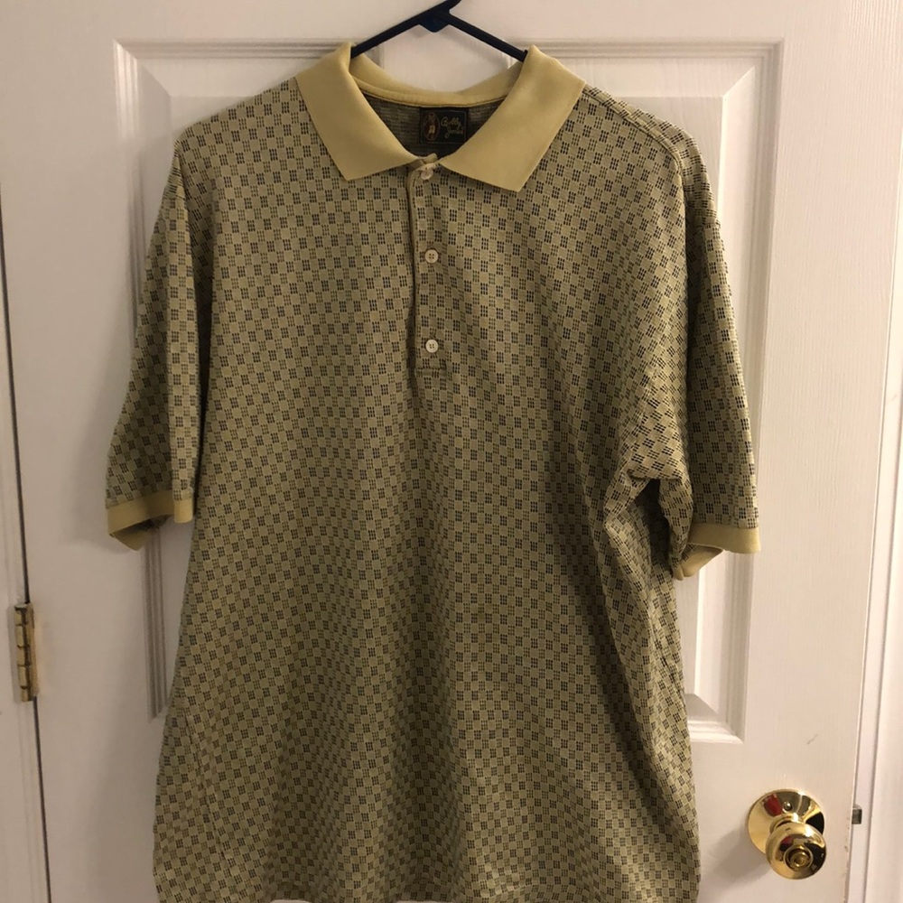 Bobby Jones Golf Polo - XL - Tan / Blue / Green